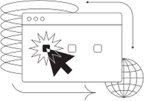 Pay-per-click advertising illustration